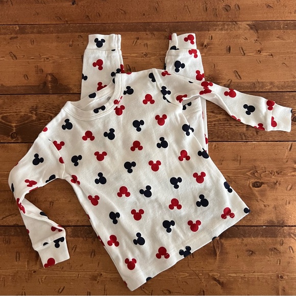 Gap Kids Disney Mickey Mouse PJ Set 2PC Pajama Organic Cotton Size 12-18 month - Picture 7 of 7
